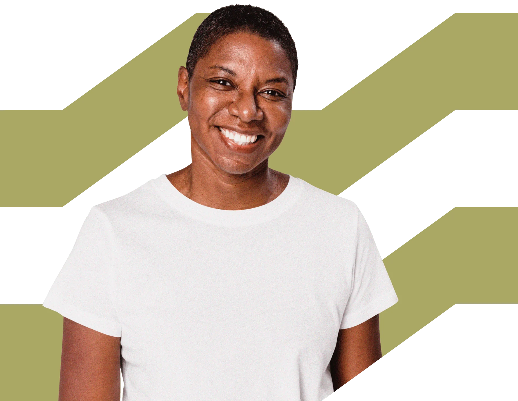 Mulher negra sorrindo